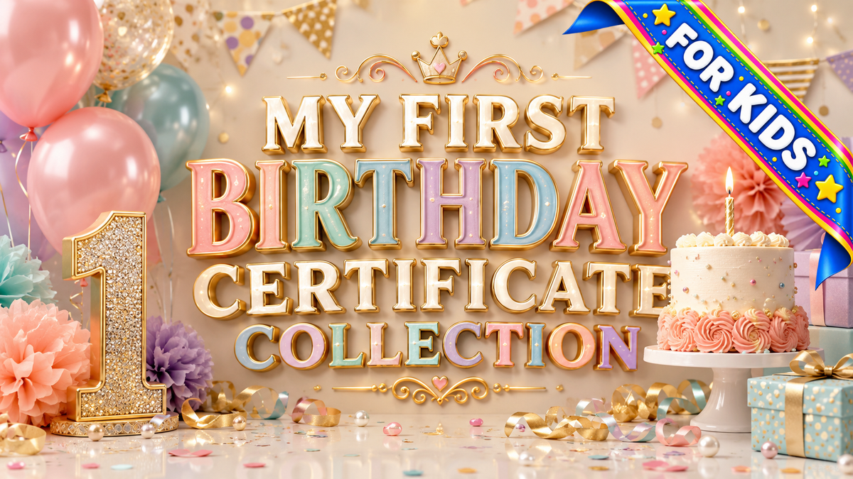 My First Birthday Certificate Collection