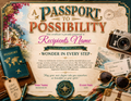 A Passport To Possibility Birthday Certificate