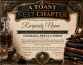 A Toast To Your Next Chapter Birthday Certificate