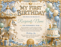 Blue Carousel Birthday Certificate