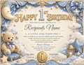 Dreamy Time Birthday Certificate