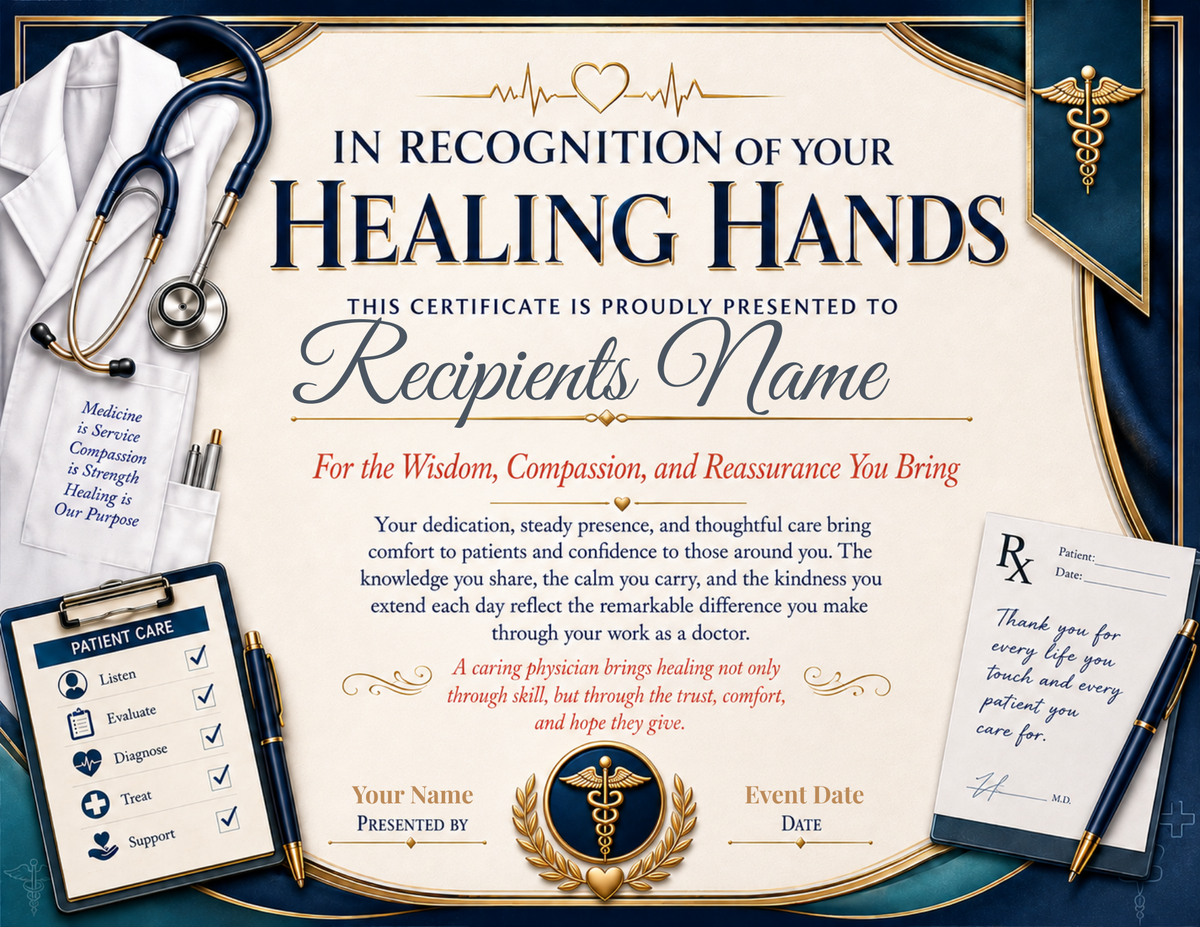 Physician Appreciation Certificate