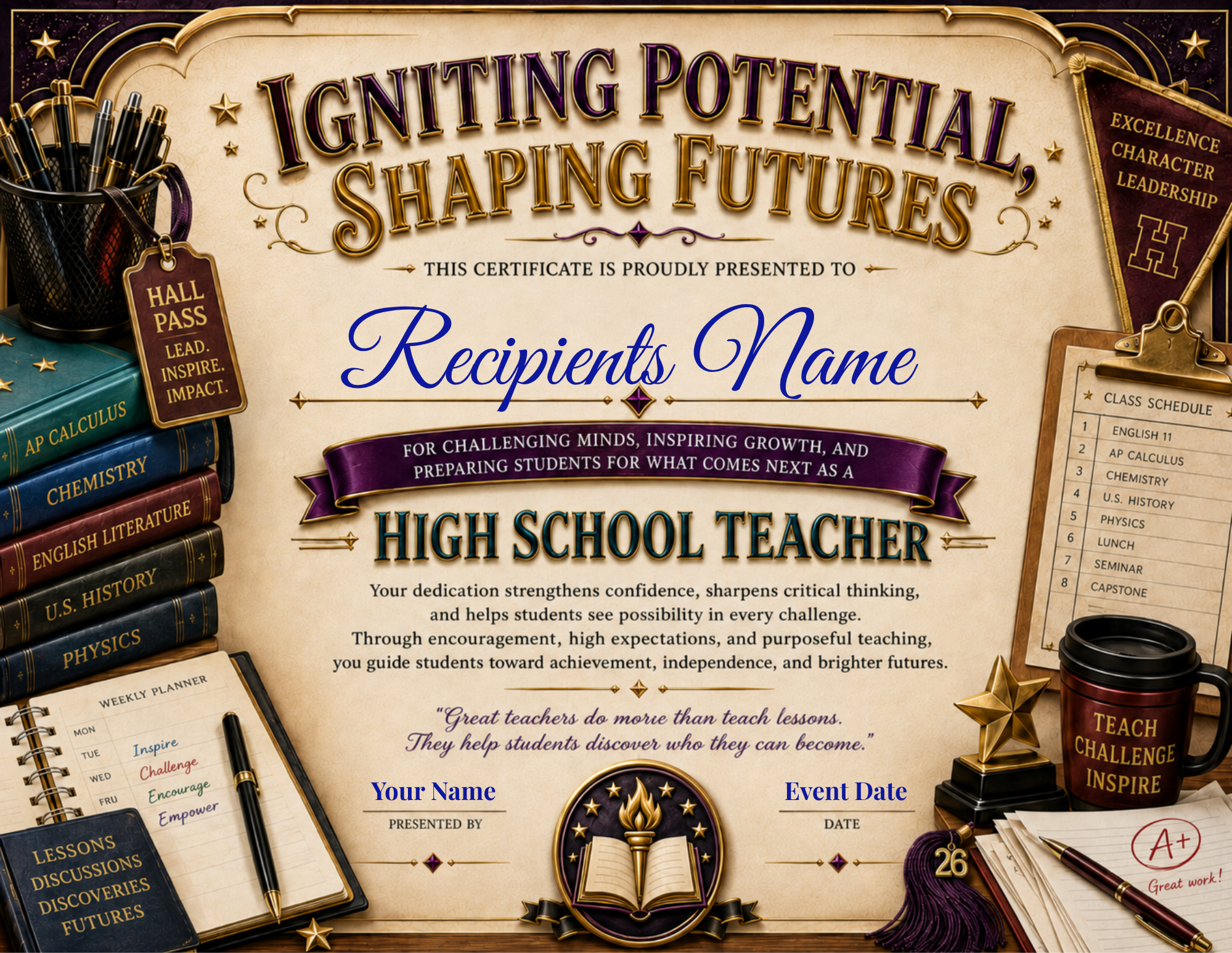 High School Teacher Certificate