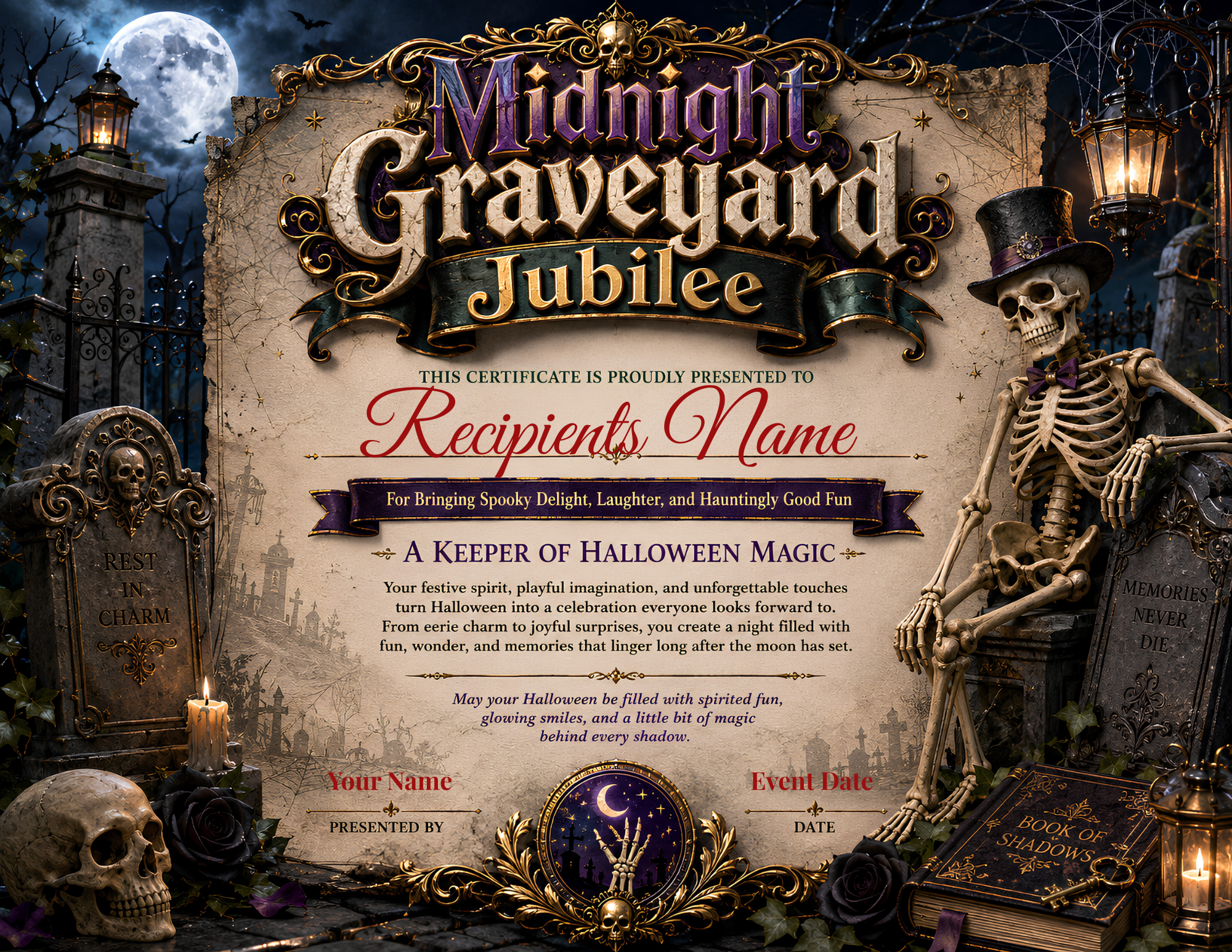 Midnight Graveyard Jubilee Certificate