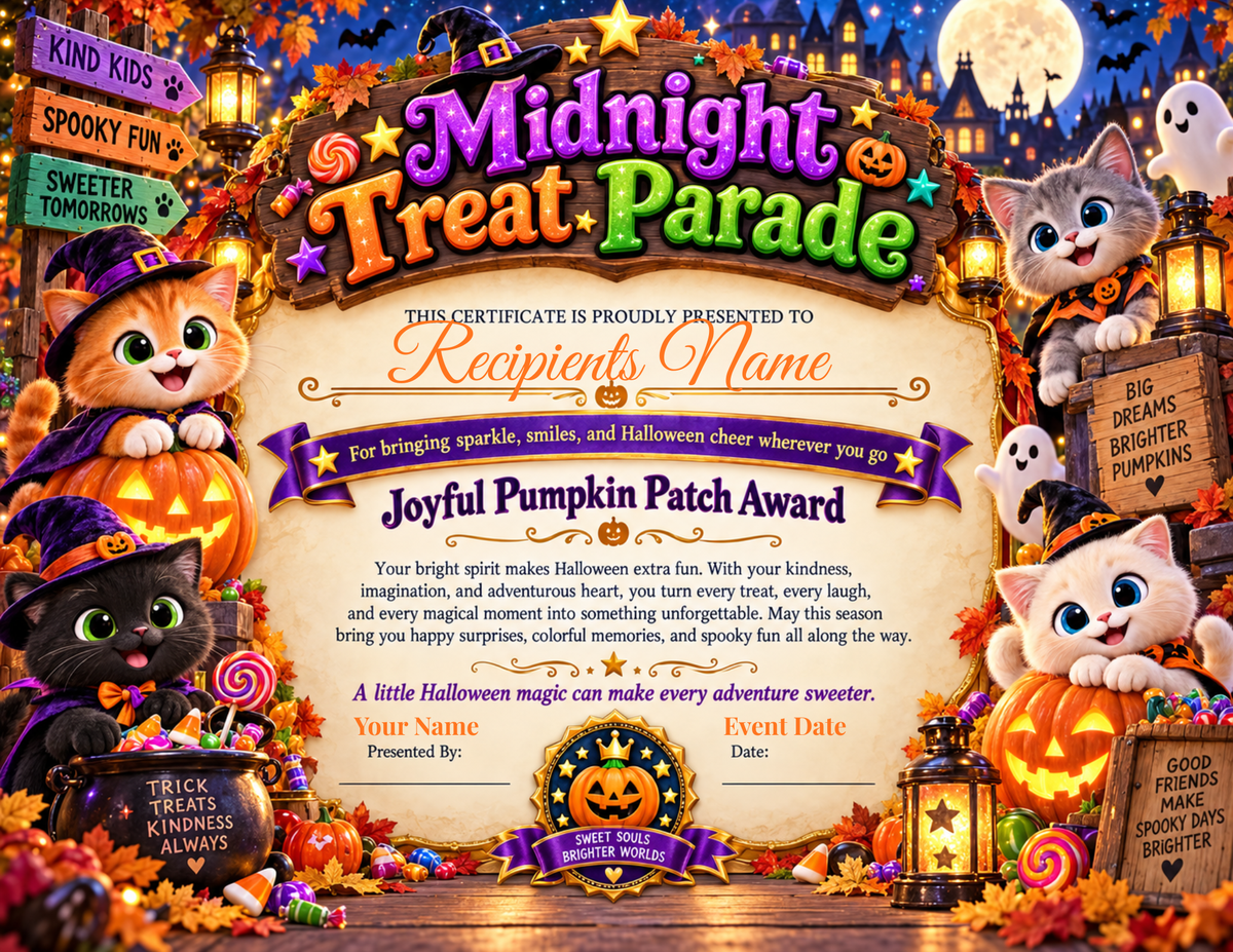 Midnight Treat Parade Certificate