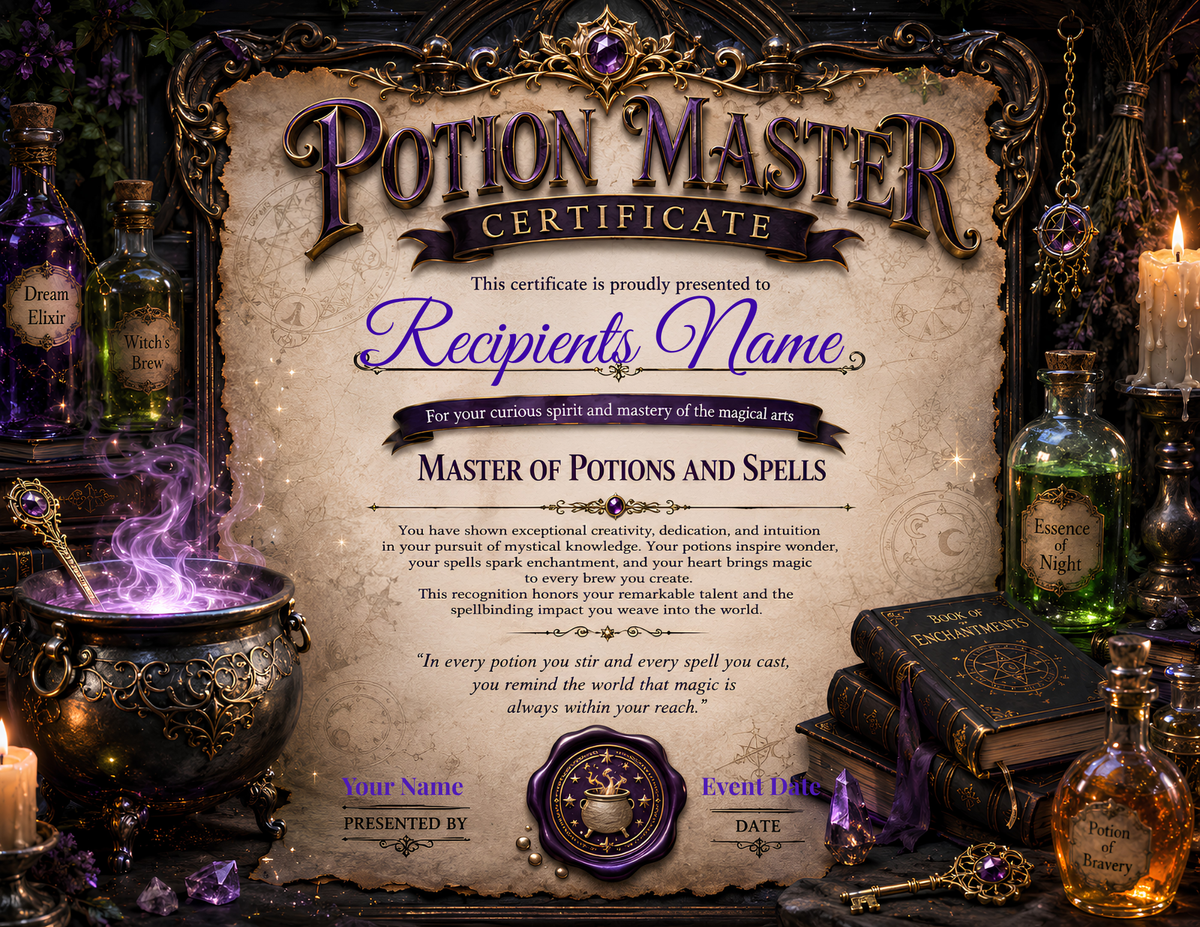 Potion Master Certificate