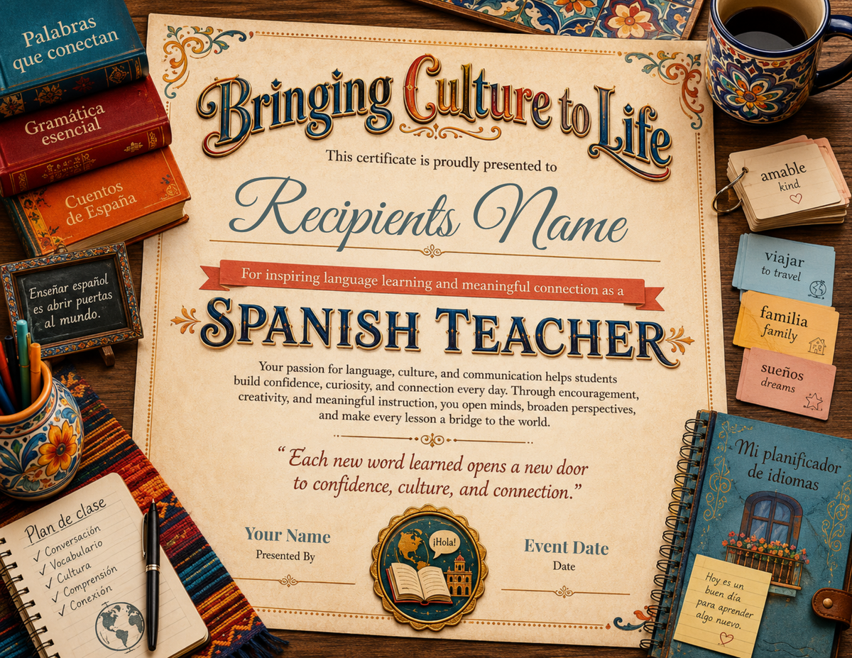 Spanish Teacher Certificate