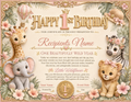 Sweet Safari Birthday Certificate