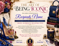 The Art of Being Iconic Birthday Certificate