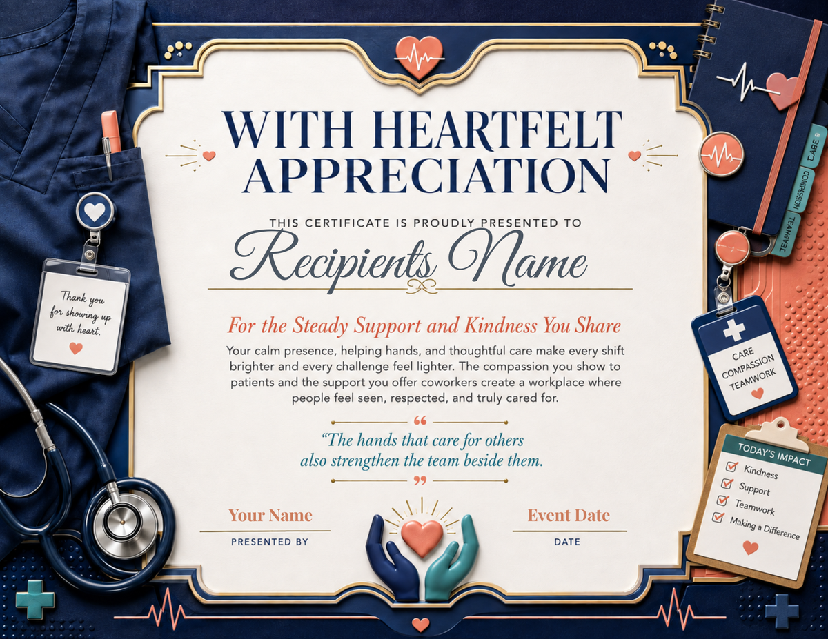 Healthcare Team Member Certificate