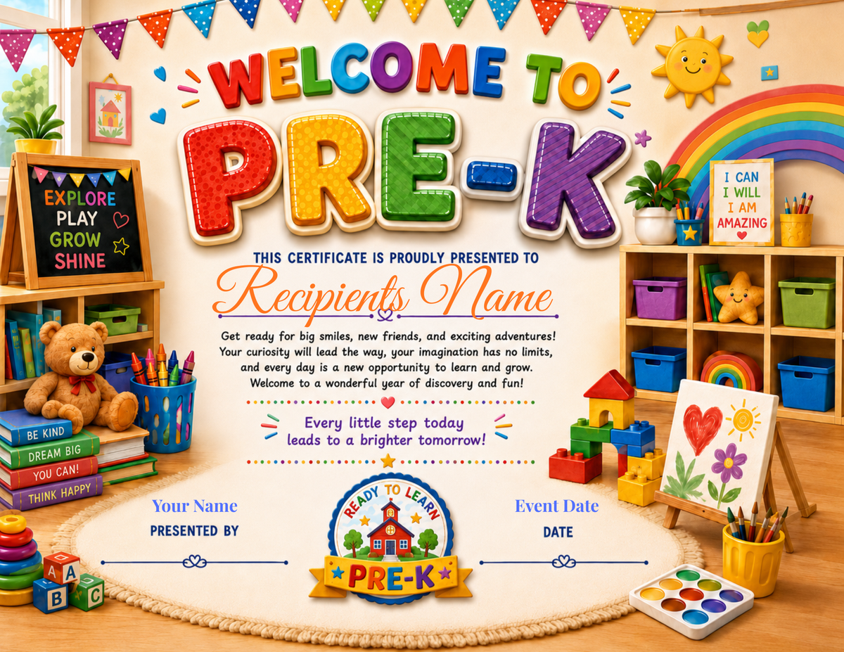 Welcome to Pre-K Certificate